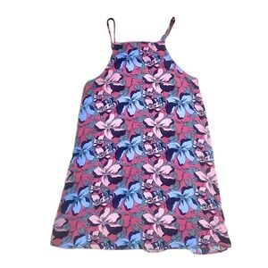 Twik Floral Flower Multi Color High neckline dress